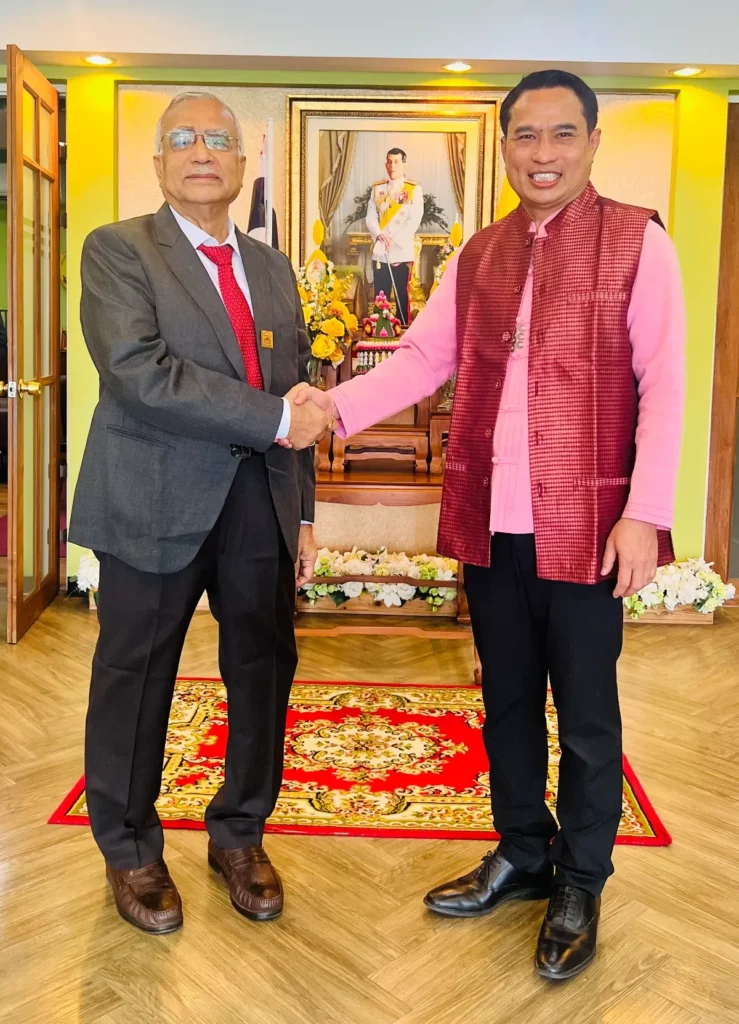 Meeting Prof. (Dr.) Pichai Chanmanee, President of Rajamangala University of Technology, Krungthep, Bangkok, Thailand, on 15 January 2025 at his office