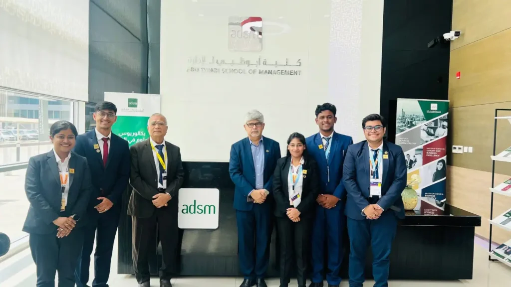 Sharing joyous moments with 5 students of EIILM-Kolkata during the Panel Discussion at Abu Dhabi School of Management at the (Tristar) IOD UAE Global Convention - 2025, Dubai