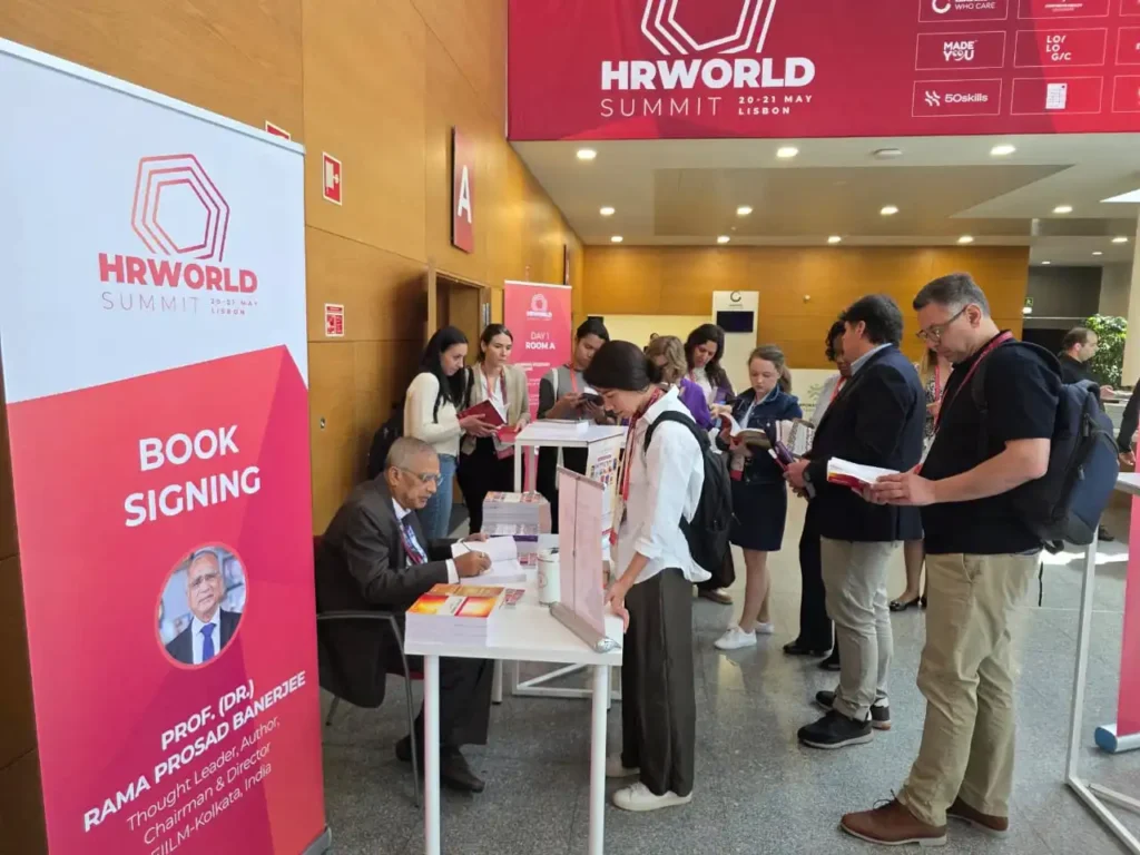 Signing his books for the Audience after Delivering Keynote Address at the HR World Summit, Lisbon, Portugal