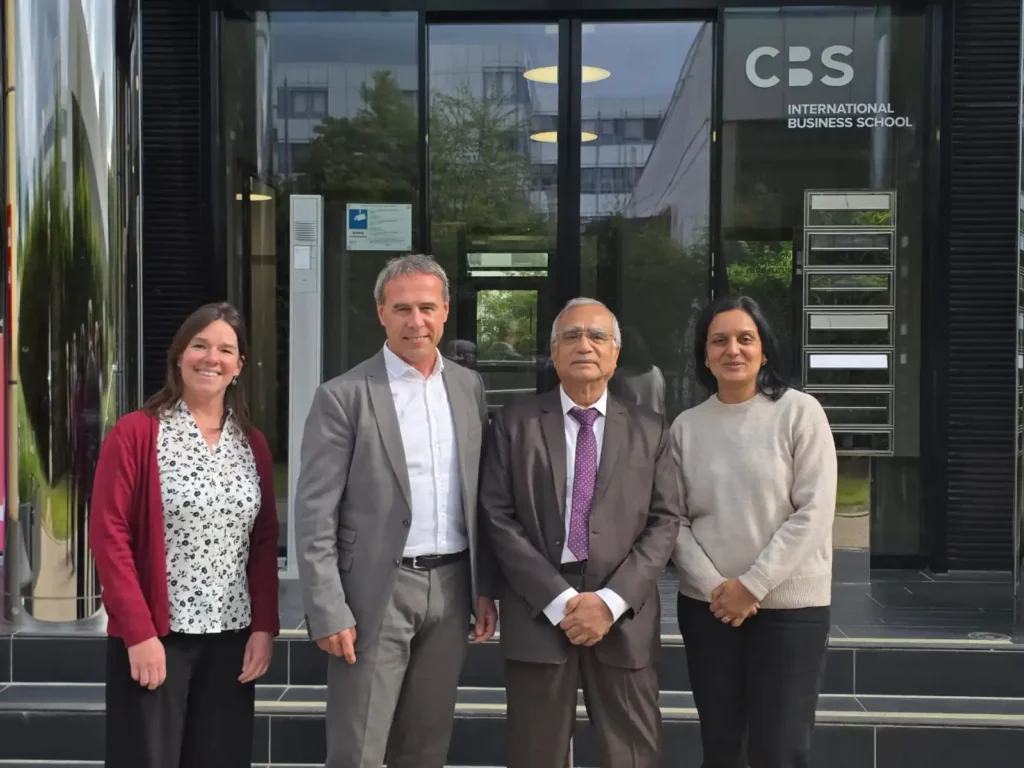 Prof. ( Dr.) R. P. Banerjee with the Faculty Members of CBS International Business School at Cologne, Germany