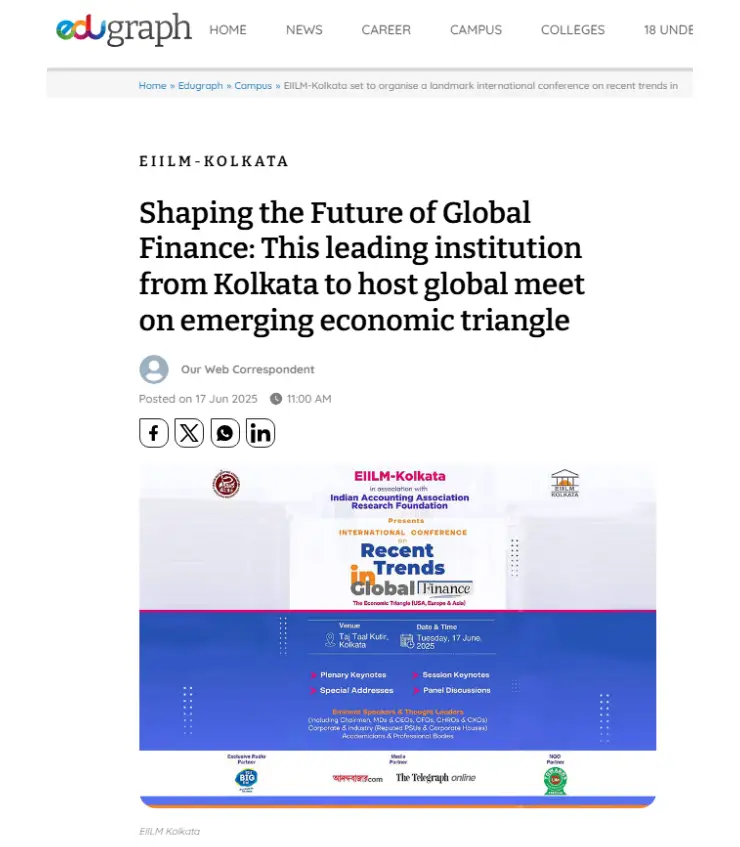 Shaping the Future of Global Finance: This leading institution from Kolkata to host global meet on emerging economic triangle