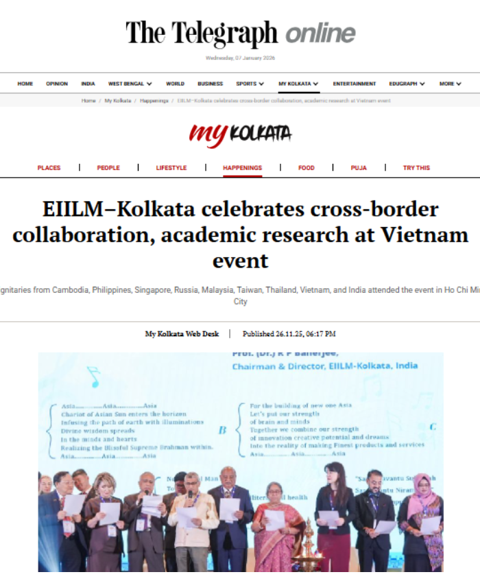 EIILM–Kolkata celebrates cross-border collaboration, academic research at Vietnam event