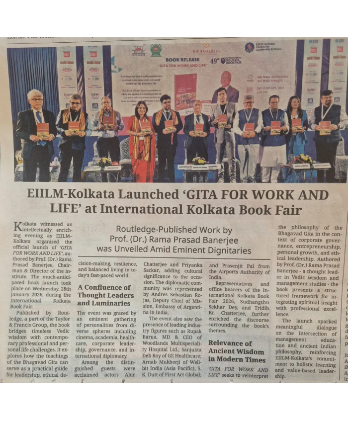 EIILM-Kolkata Launched ‘GITA FOR WORK AND LIFE’ at International Kolkata Book Fair